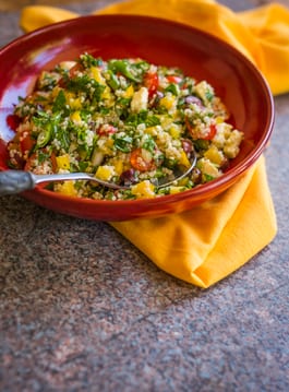 Quinoa Tabbouleh with black olives