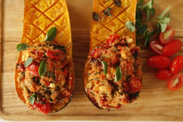 Quinoa stuffed butternut pumpkin