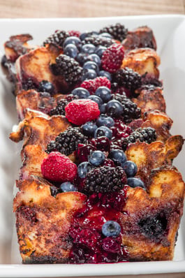 Raspberry Brioche Bread Pudding