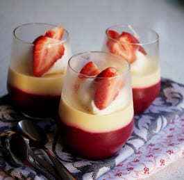 Raspberry Jelly With Lemon Basil Cream Fotor