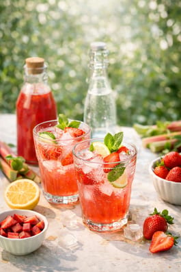 Rhubarb Strawberry Ade