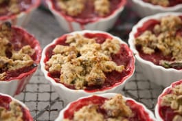 Rhuberry and Pistachio Crumble