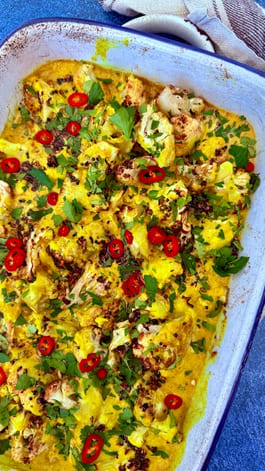 Roasted Cauliflower in Turmeric Kefir