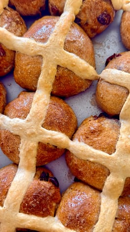 Rum and Craisin Hot X Buns