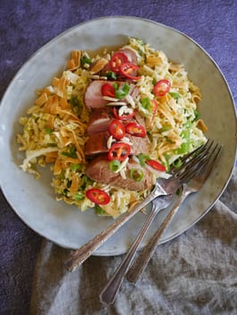 Sous Vide Pork with Crunchy Noodle Salad P