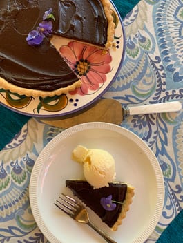 Spiced Chocolate EVOO Ganache Tart