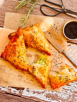 Spinach and 3 Cheese Triangles