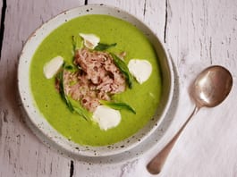 Spring Green Pea And Ham Soup Fotor