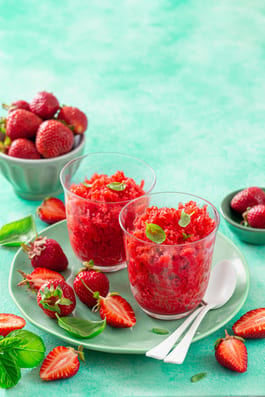 Strawberry Rose Granita