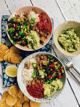 Taco Bowls With Walnut Mince