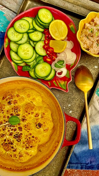 Roasted Cauliflower with Rendang Curry