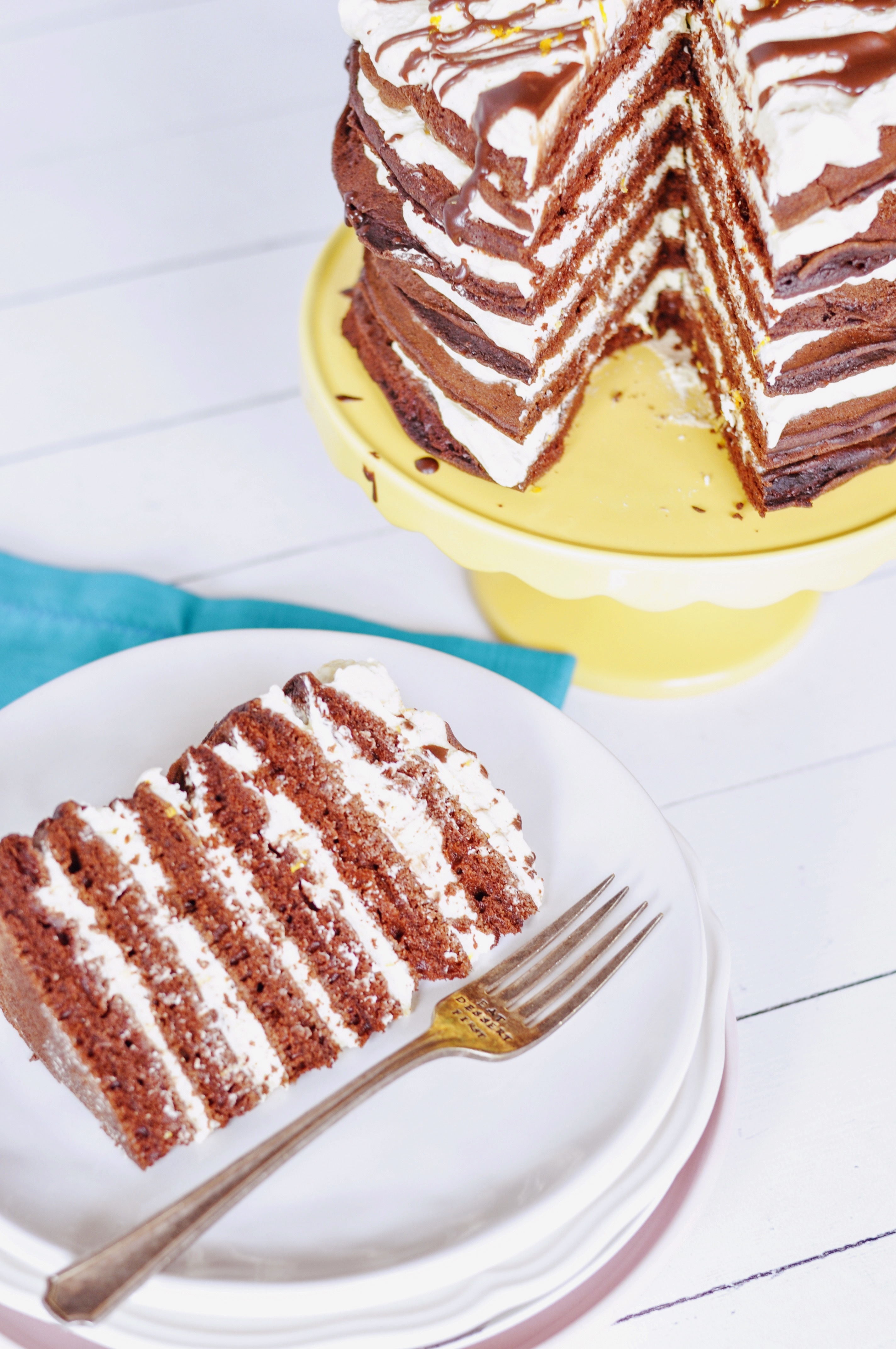 Thermomix recipe: Orange Chocolate Pancake Layer Cake | Tenina.com