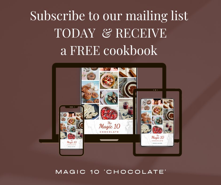 Get your FREE digital cookbook when you sign up to our mailing list.