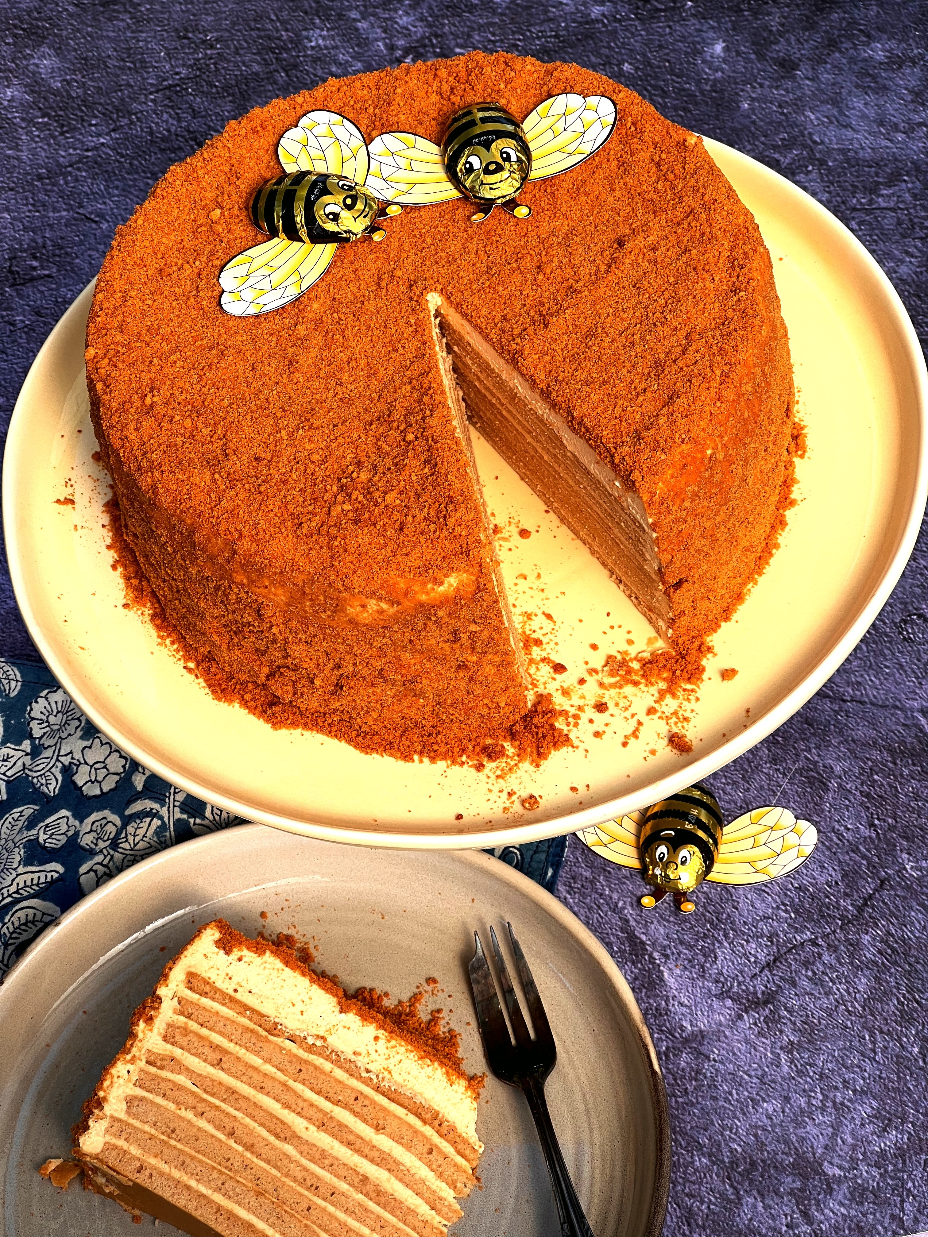 Banana date cake with walnut & honey glaze recipe | Good Food