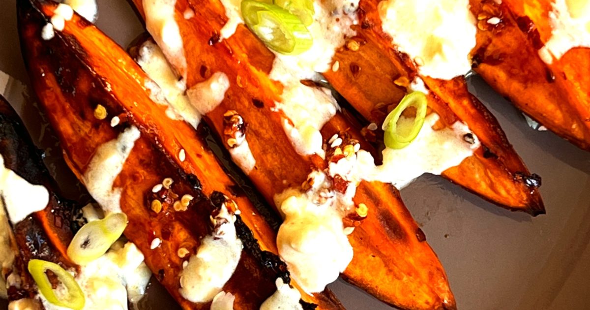 Thermomix Recipe Chilli Honey Roasted Sweet Potato