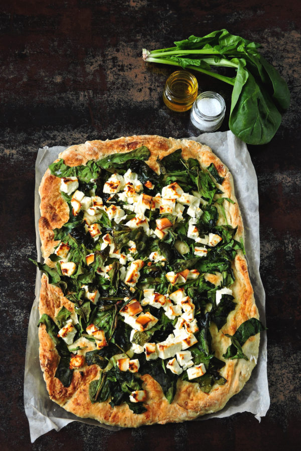 Caramelised Garlic Tart with Spinach P