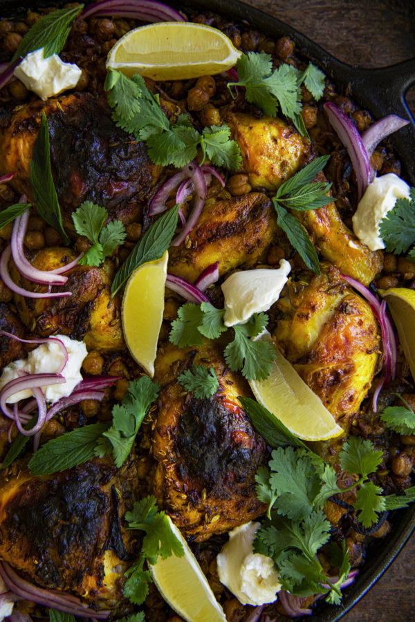 Turmeric Roasted Chicken with Herbs