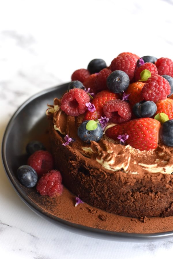 Chocolate Mousse Cake with Berries 1