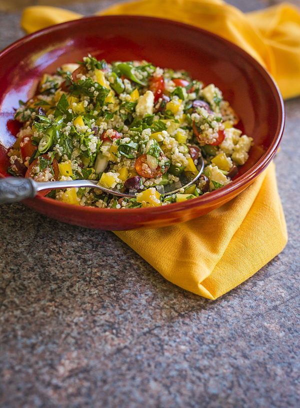Quinoa Tabbouleh with black olives