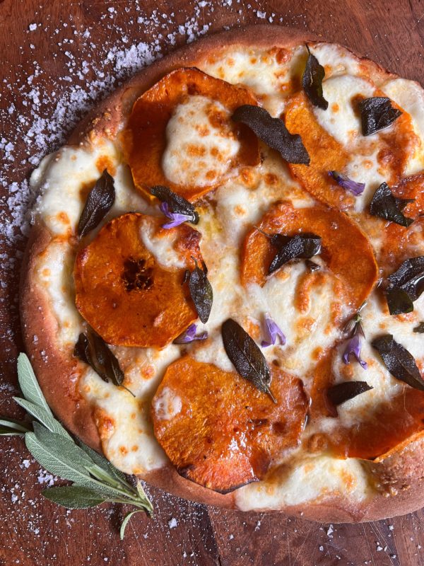 Roasted Butternut Pizza with Crispy Sage P