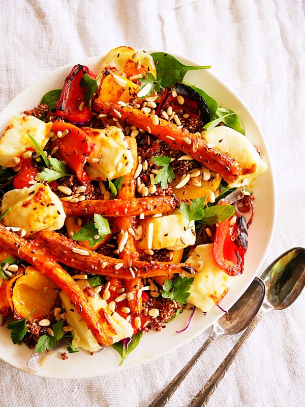 Roasted Carrot and Haloumi Salad P Air Fryer