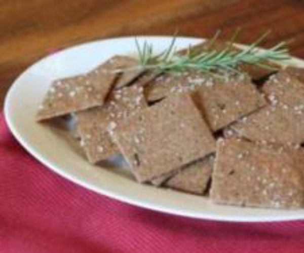 Spelt Rosemary Crackers compressed